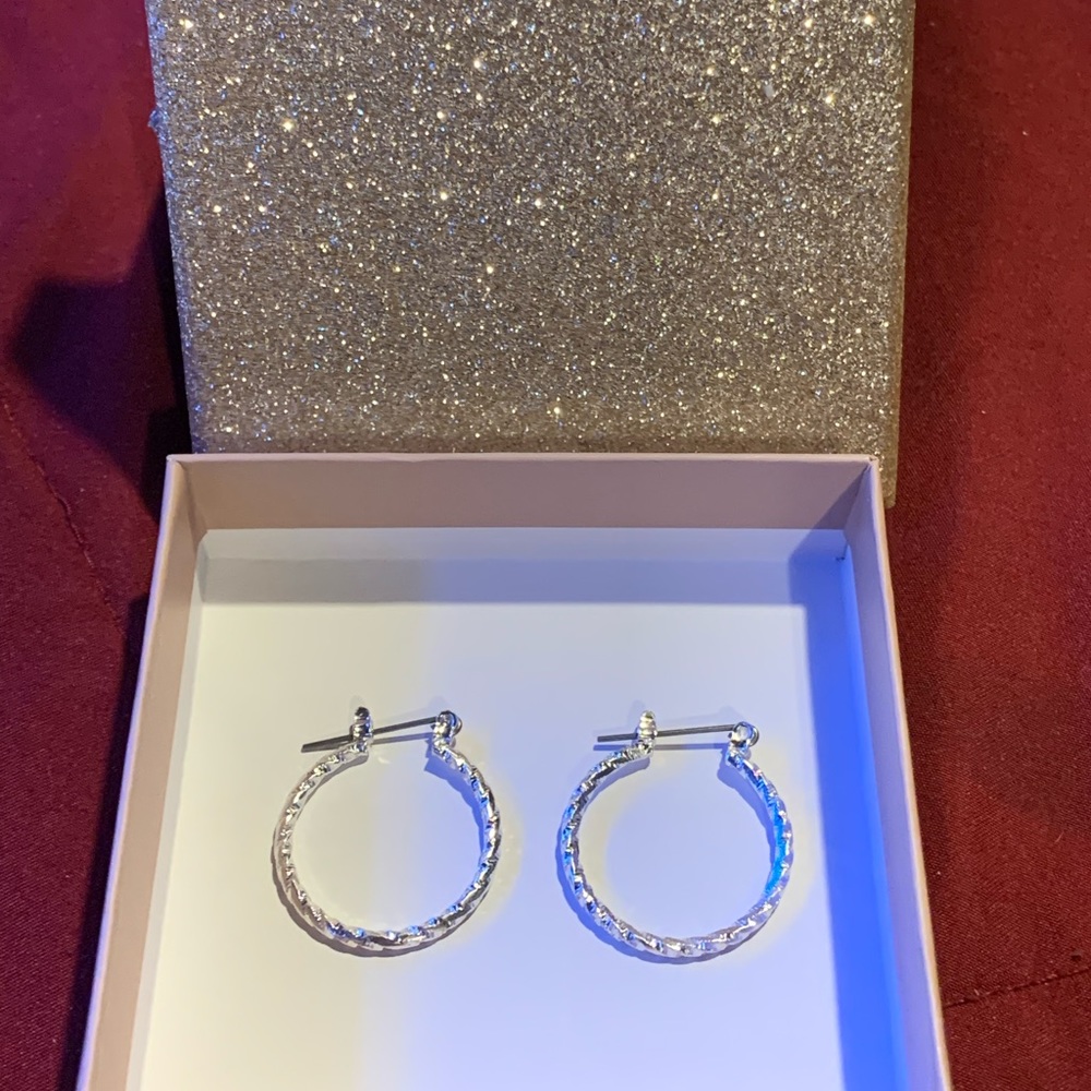 Silver hoop earrings